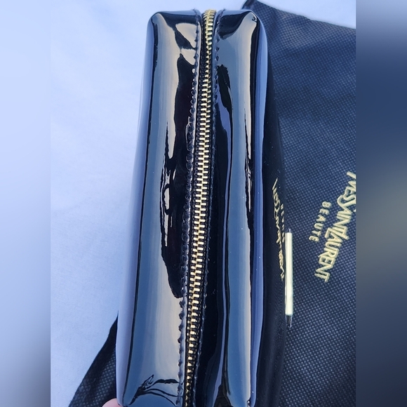 Yves Saint Laurent YSL Black Cosmetic Pouch With Dust Bag NEW - Picture 6 of 9
